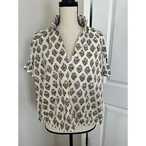 Livro Merritt Top White Print Size Medium EUC